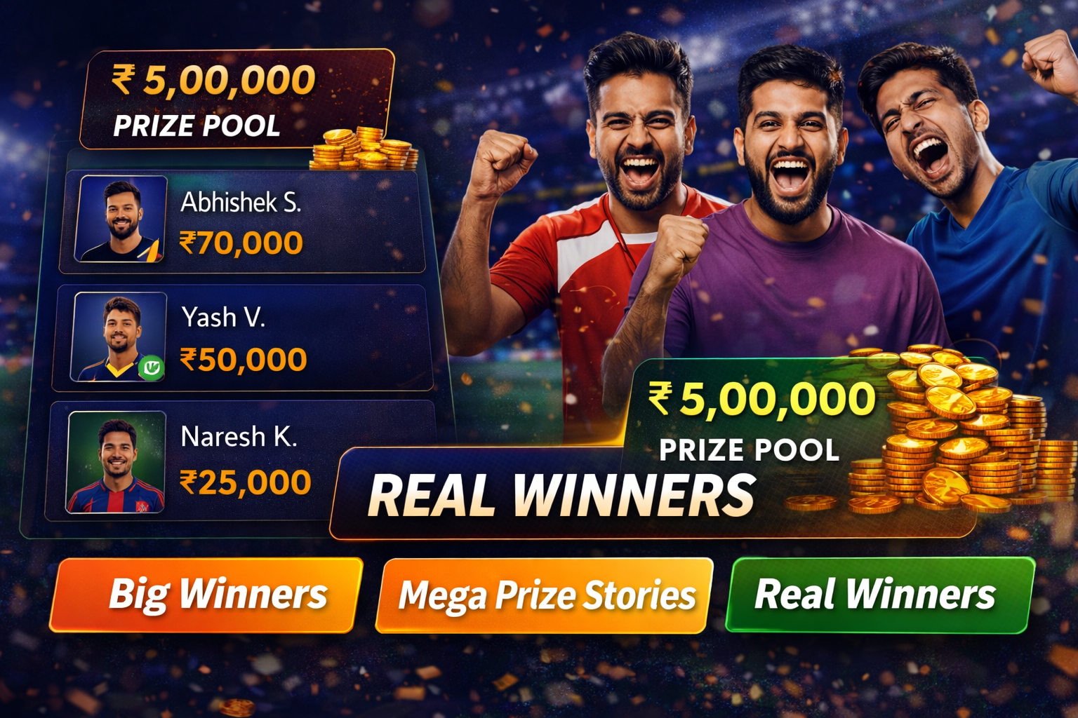 Come Play Team fantasy cricket result notes